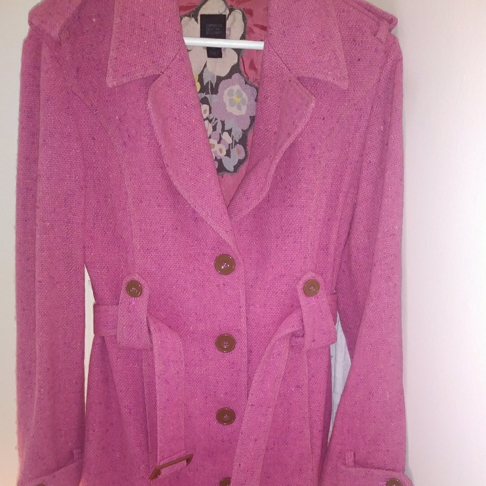 Pink tweed coat - Vintage Style